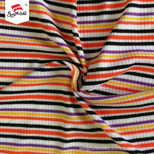 Rib Knit Fabric With Good Extensibility Curling Edge